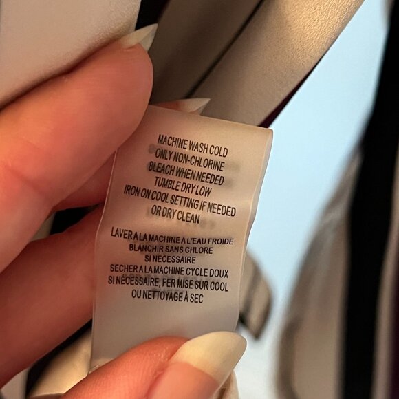 Ivanka Trump Sz L Striped Cream Burgundy hook closure Black Blouse Top POSH55 - Picture 15 of 15